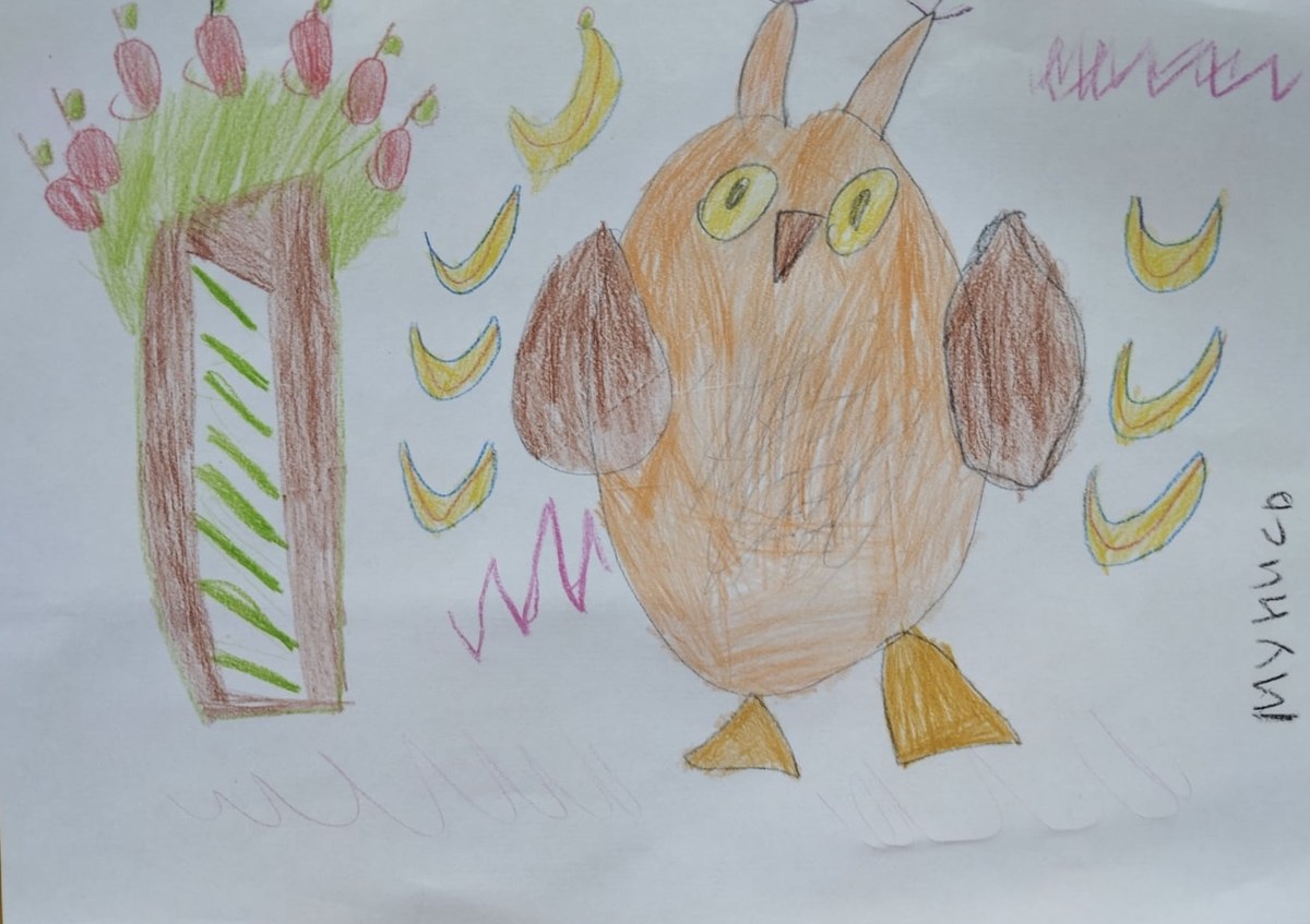 Amina's artwork from Sunshine group